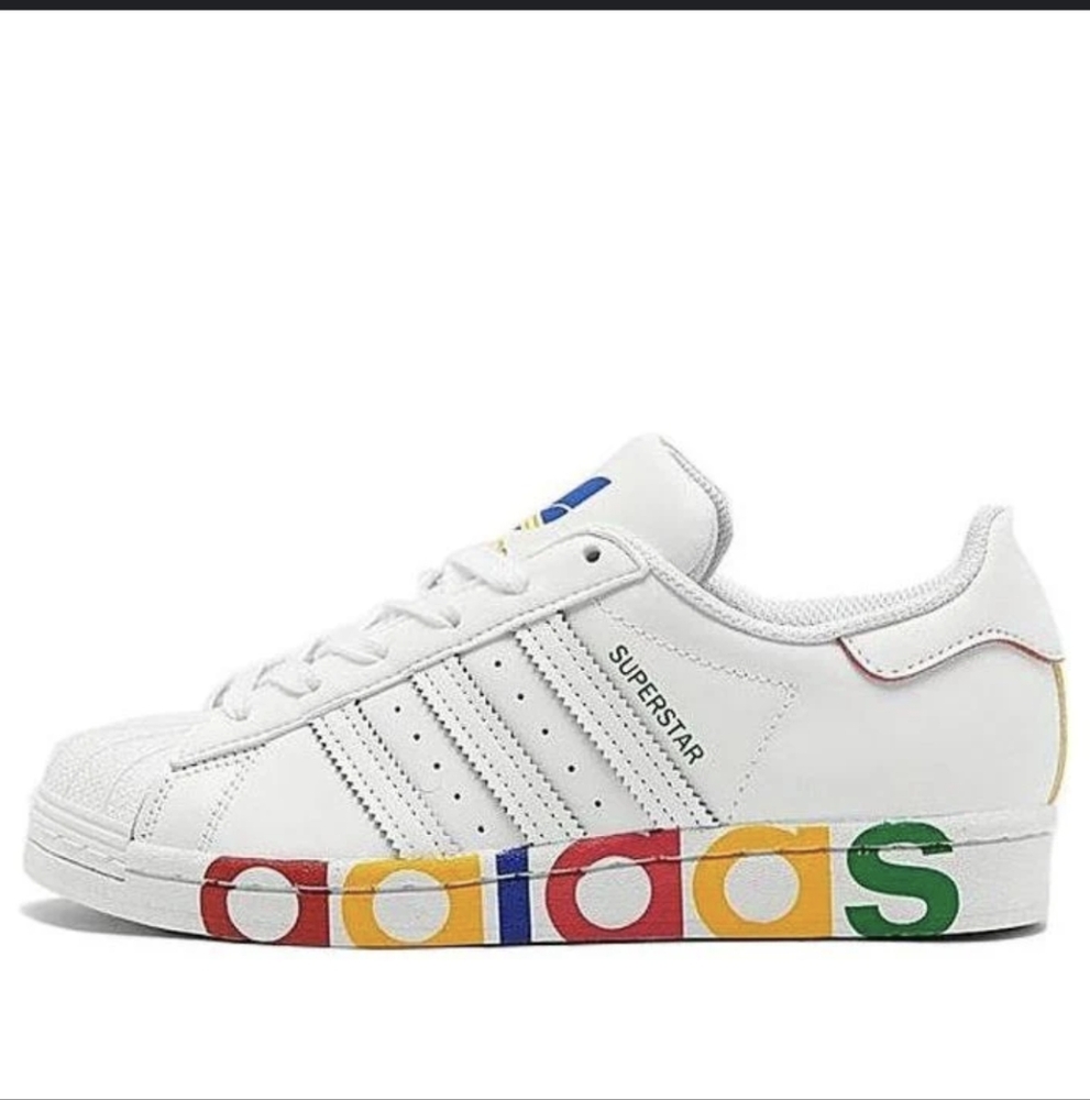 Adidas Superstar J Mens White Sneakers - Size 10